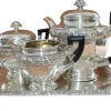 Pamono Antique Art Deco Silver Tea Service by Laurits Berth, Set of 4> Coffee & Tea Service