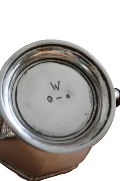 Pamono Antique Art Deco Silver Tea Service by Laurits Berth, Set of 4><noscript><img width=