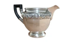 Pamono Antique Art Deco Silver Tea Service by Laurits Berth, Set of 4><noscript><img width=