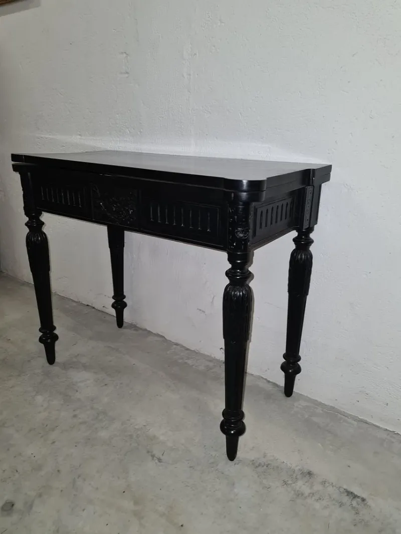 Pamono Antique Art Nouveau Black Game Table> Game Tables
