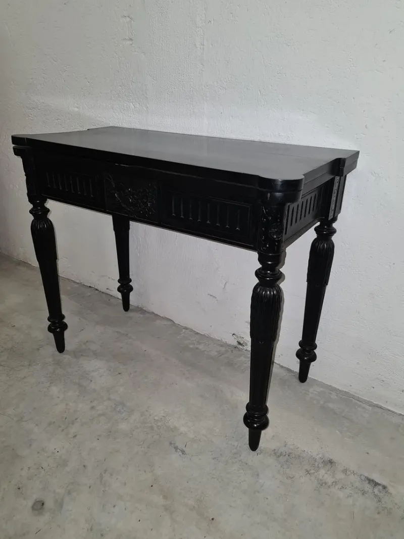 Pamono Antique Art Nouveau Black Game Table> Game Tables
