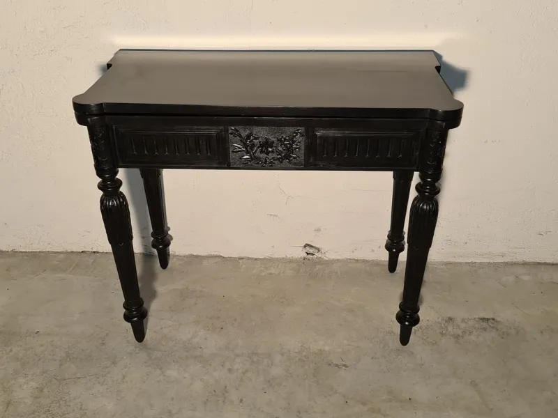 Pamono Antique Art Nouveau Black Game Table> Game Tables