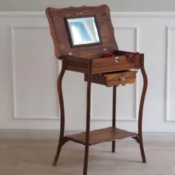Pamono Antique Art Nouveau Dressing Table with Mirror and Drawer><noscript><img width=