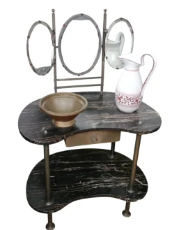 Pamono Antique Art Nouveau Dressing Table in Black Marble, 1890s> Dressing Tables