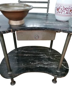 Pamono Antique Art Nouveau Dressing Table in Black Marble, 1890s><noscript><img width=