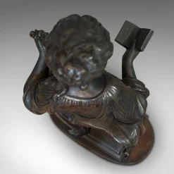 Pamono Antique Art Nouveau French Bronze Figure after Moreau, 1920><noscript><img width=