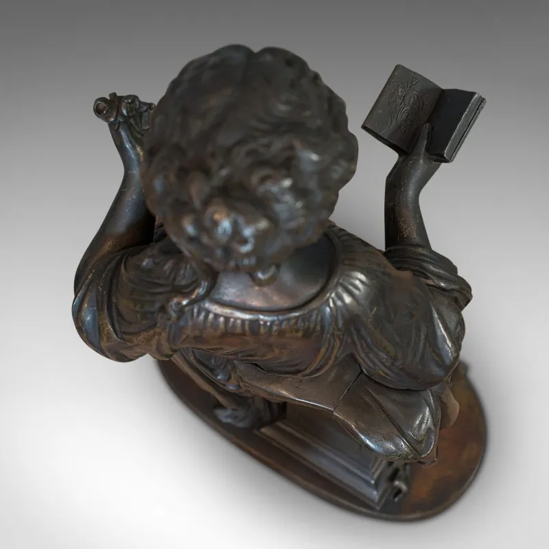Pamono Antique Art Nouveau French Bronze Figure after Moreau, 1920> Art Nouveau