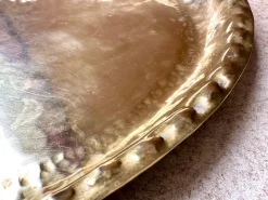 Pamono Antique Art Nouveau Handcrafted Brass Tray from Metallwarenfabrik Union Quedlinburg Muq, Germany 1920s><noscript><img width=