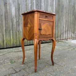 Pamono Antique Art Nouveau Nightstand in Walnut & Marble, 1900s><noscript><img width=
