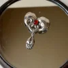 Pamono Antique Art Nouveau Silver and Garnet Brooch by Bernhard Hertz, 1890s> Brooches
