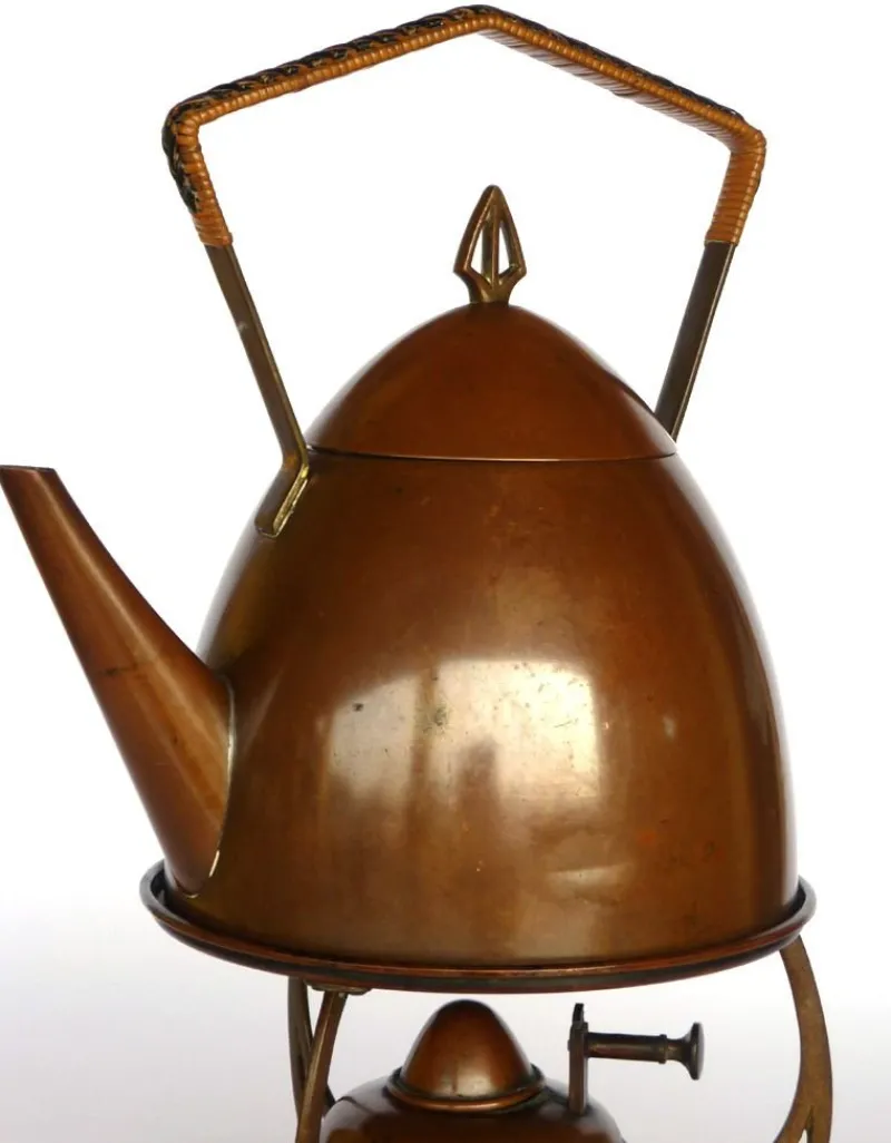 Pamono Antique Art Nouveau Teapot on Stand from WMF, Set of 2> Coffee & Tea Service