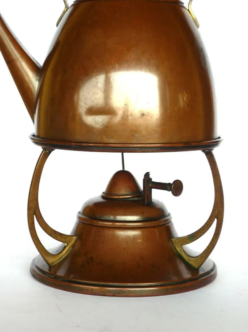Pamono Antique Art Nouveau Teapot on Stand from WMF, Set of 2> Coffee & Tea Service