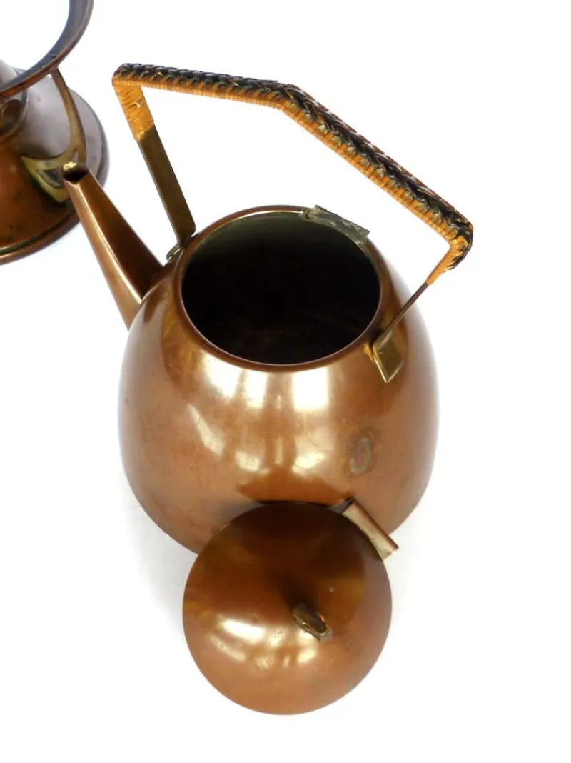 Pamono Antique Art Nouveau Teapot on Stand from WMF, Set of 2> Coffee & Tea Service