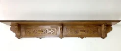 Pamono Antique Art Nouveau Wall Shelf in Carved Hard Wood, 1900s><noscript><img width=