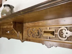 Pamono Antique Art Nouveau Wall Shelf in Carved Hard Wood, 1900s><noscript><img width=