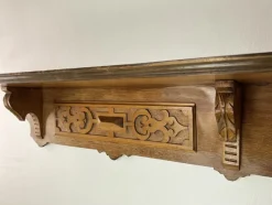 Pamono Antique Art Nouveau Wall Shelf in Carved Hard Wood, 1900s><noscript><img width=