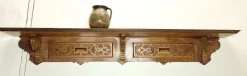 Pamono Antique Art Nouveau Wall Shelf in Carved Hard Wood, 1900s><noscript><img width=