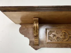Pamono Antique Art Nouveau Wall Shelf in Carved Hard Wood, 1900s><noscript><img width=