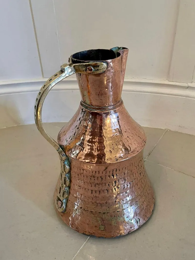 Pamono Antique Arts & Crafts Copper and Brass Milk Jug> Bottles, Carafes & Jugs