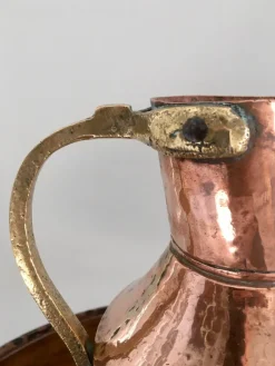 Pamono Antique Arts & Crafts Copper and Brass Milk Jug><noscript><img width=