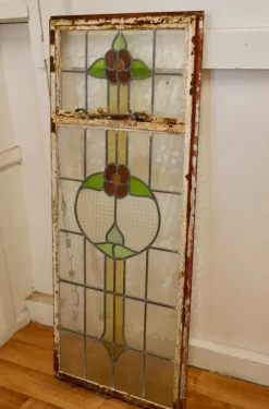 Sale Pamono Antique Arts and Crafts Stained Glass Window, 1900