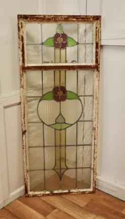 Sale Pamono Antique Arts and Crafts Stained Glass Window, 1900