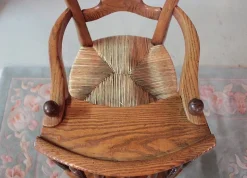 New Pamono Antique Ash Wood Children's High Chair