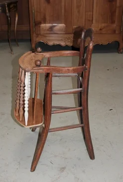 New Pamono Antique Ash Wood Children's High Chair