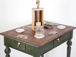 Best Pamono Antique Austrian Folk Card Table, 1900s