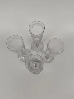 Pamono Antique Baccarat Crystal Champagne Flutes, 1890s, Set of 4
