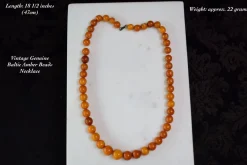 Best Pamono Antique Baltic Amber Choker Necklace, 1940s