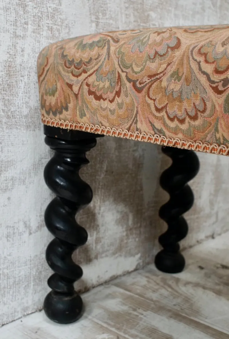 Pamono Antique Barley Twist Bench in Oak, 1880> Benches