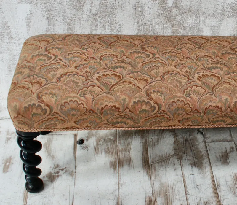 Pamono Antique Barley Twist Bench in Oak, 1880> Benches