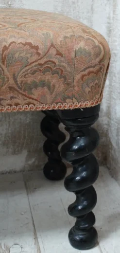 Pamono Antique Barley Twist Bench in Oak, 1880><noscript><img width=