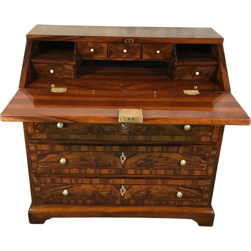 Pamono Antique Baroque Walnut Secretary, Germany, 1750s> Secretaires