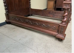 Pamono Antique Bed in Solid Oak><noscript><img width=