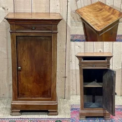 New Pamono Antique Bedside Table in Fruit Wood, 1890s