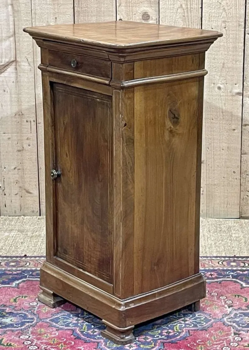 New Pamono Antique Bedside Table in Fruit Wood, 1890s