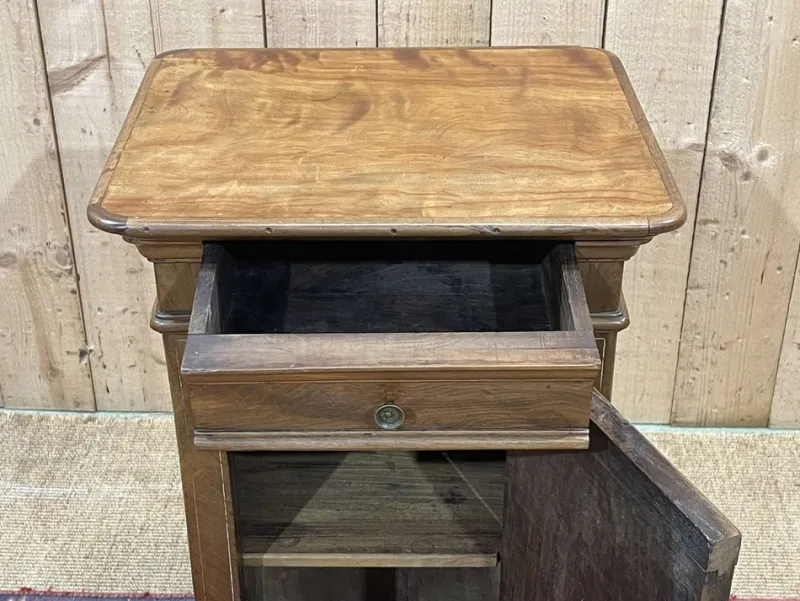 New Pamono Antique Bedside Table in Fruit Wood, 1890s