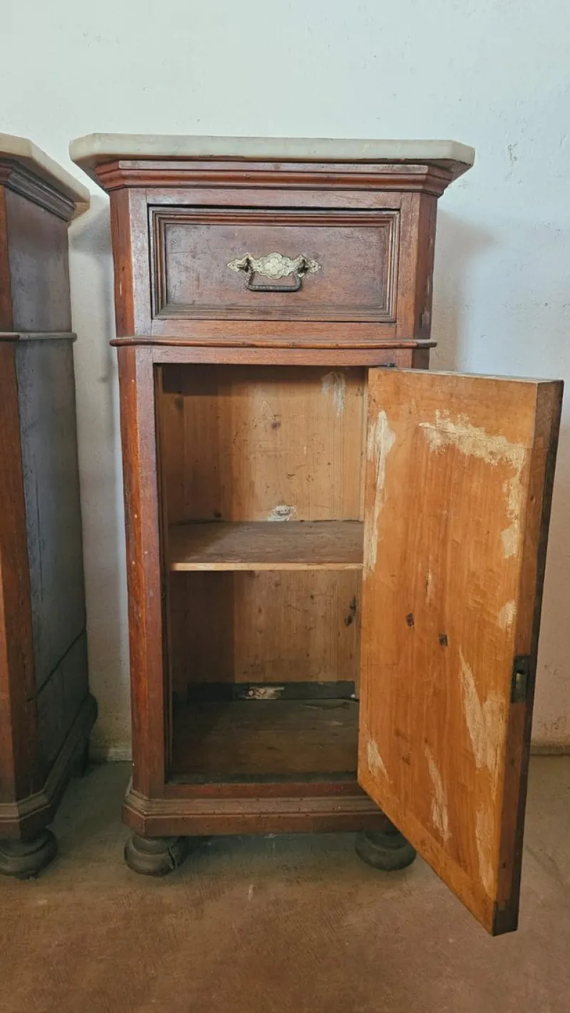 Pamono Antique Bedside Tables, 1890s, Set of 2> Nightstands