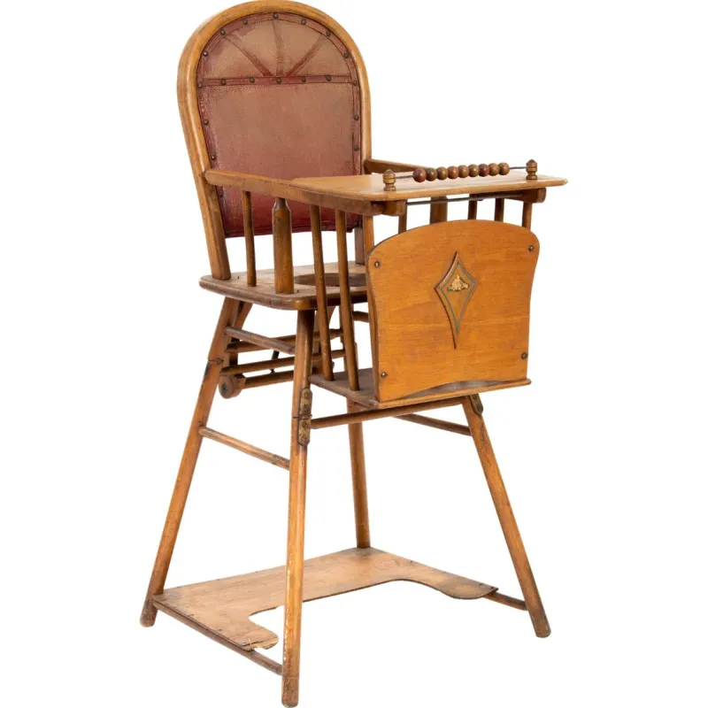 New Pamono Antique Beechwood Children's Chair, 1910s