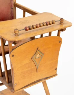 New Pamono Antique Beechwood Children's Chair, 1910s