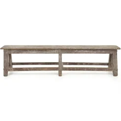 Outlet Pamono Antique Bench in Patinated Wood