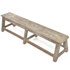 Outlet Pamono Antique Bench in Patinated Wood
