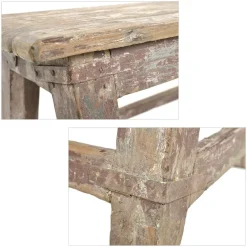 Outlet Pamono Antique Bench in Patinated Wood