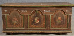 Outlet Pamono Antique Bevelled Softwood Chest, 1900