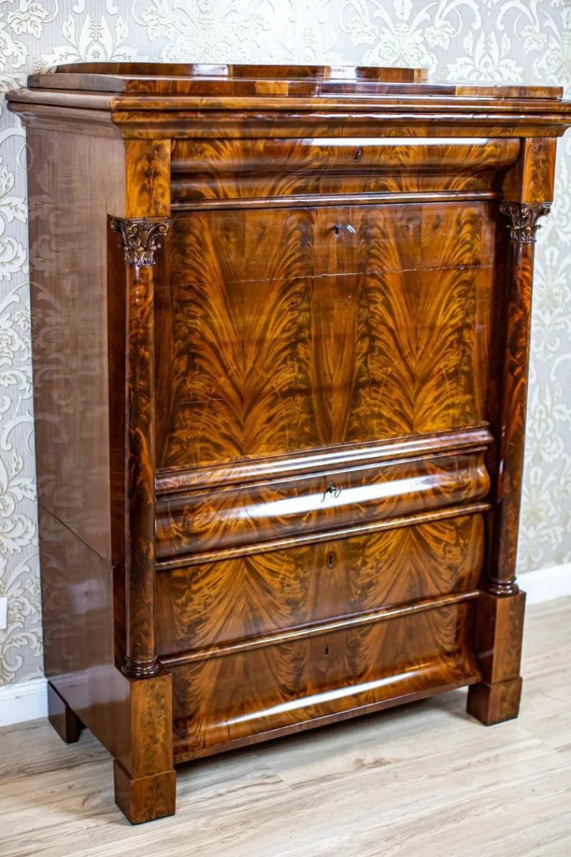 Online Pamono Antique Biedermeier Mahogany Secretary, 1850