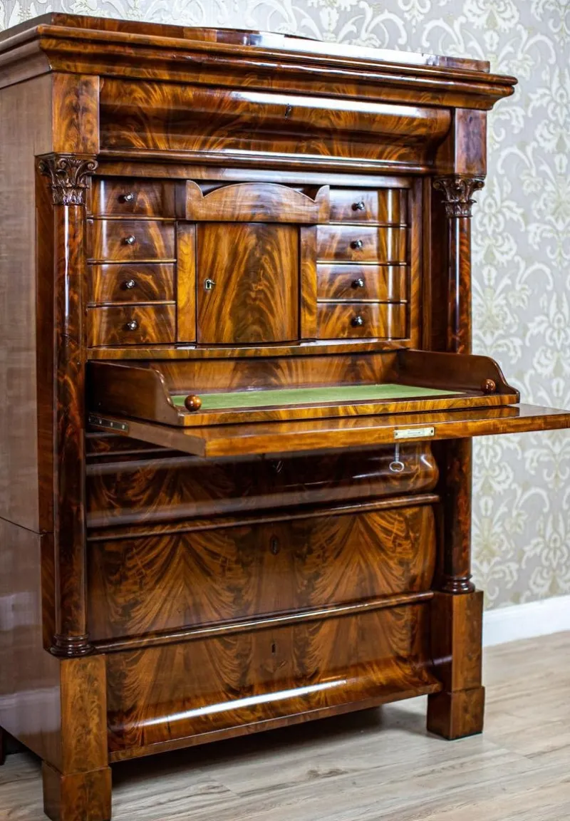 Online Pamono Antique Biedermeier Mahogany Secretary, 1850