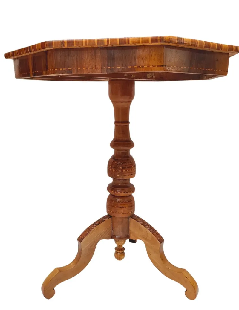 Pamono Antique Biedermeier Marquetry Chess Table, 1800s> Game Tables
