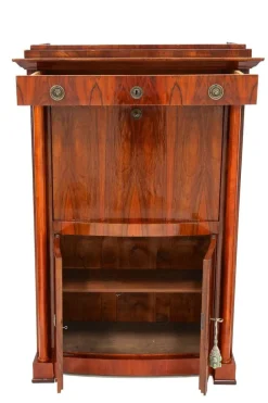 Clearance Pamono Antique Biedermeier Nutwood Secretary, 1825